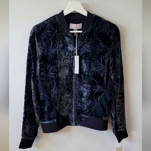 CHELSEA28 x Olivia Palermo Velvet Zip Bomber - Size XS